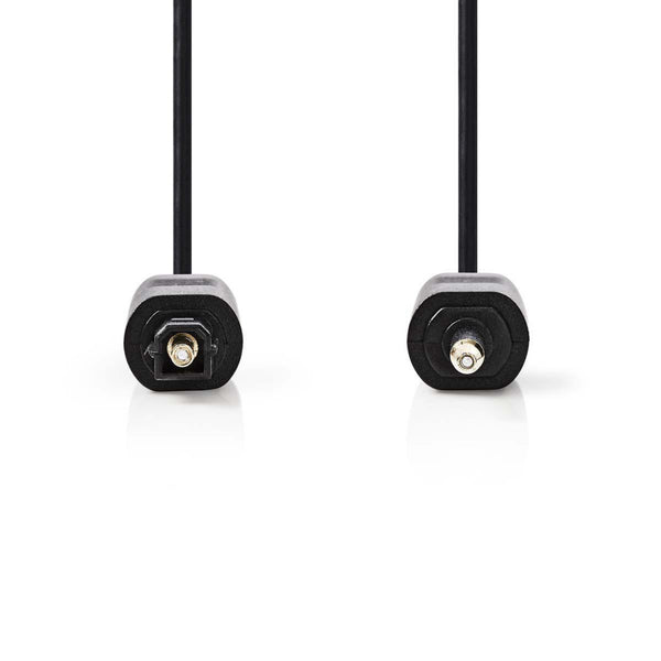 Nedis CAGP25100BK10 Optische Audiokabel Toslink Male - 3,5 Mm Optisch Male 1,0 M Zwart