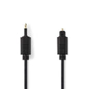 Nedis CAGP25100BK10 Optische Audiokabel Toslink Male - 3,5 Mm Optisch Male 1,0 M Zwart