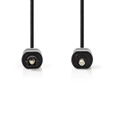 Nedis CAGP25100BK20 Optische Audiokabel Toslink Male - 3,5 Mm Optisch Male 2,0 M Zwart
