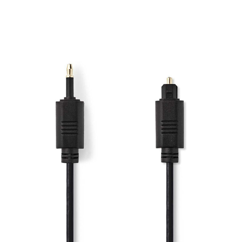 Nedis CAGP25100BK20 Optische Audiokabel Toslink Male - 3,5 Mm Optisch Male 2,0 M Zwart
