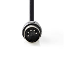 Nedis CAGP20200BK10 Din-audiokabel Din 5-pins Male - 2x Rca Male 1,0 M Zwart