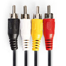 Nedis CAGP20400BK10 Din-audiokabel Din 5-pins Male - 4x Rca Male 1,0 M Zwart