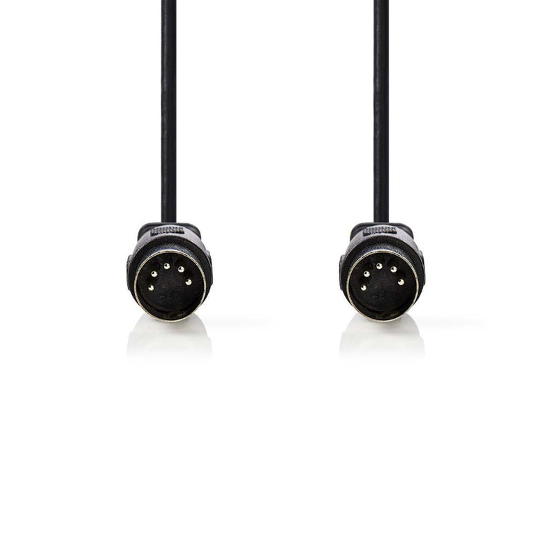 Nedis CAGP20000BK10 Din-audiokabel Din 5-pins Male - Din 5-pins Male 1,0 M Zwart