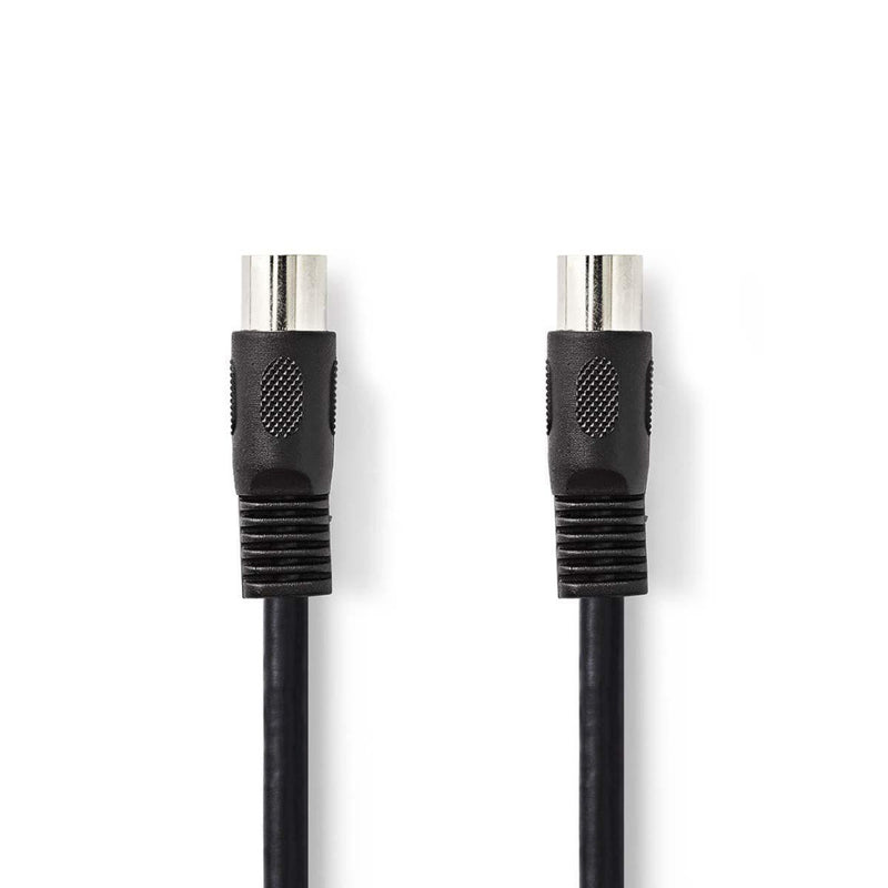 Nedis CAGP20000BK10 Din-audiokabel Din 5-pins Male - Din 5-pins Male 1,0 M Zwart