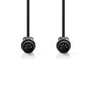 Nedis CAGP20000BK20 Din-audiokabel Din 5-pins Male - Din 5-pins Male 2,0 M Zwart