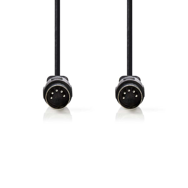 Nedis CAGP20000BK20 Din-audiokabel Din 5-pins Male - Din 5-pins Male 2,0 M Zwart