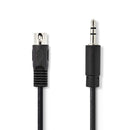 Nedis CAGP20100BK10 Din-audiokabel Din 5-pins Male - 3,5 Mm Male 1,0 M Zwart