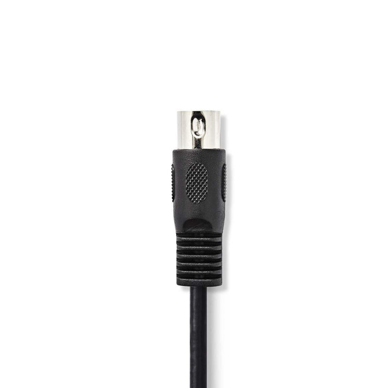 Nedis CAGP20100BK20 Din-audiokabel Din 5-pins Male - 3,5 Mm Male 2,0 M Zwart