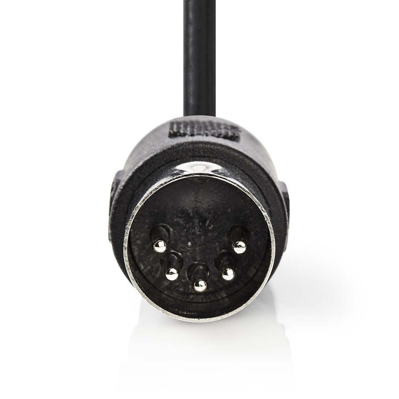 Nedis CAGP20100BK20 Din-audiokabel Din 5-pins Male - 3,5 Mm Male 2,0 M Zwart