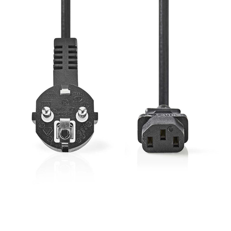 Nedis CEGP10000BK100 Voedingskabel Schuko Male Haaks - Iec-320-c13 10 M Zwart