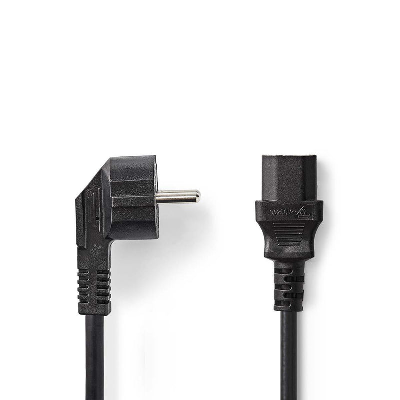 Nedis CEGP10000BK100 Voedingskabel Schuko Male Haaks - Iec-320-c13 10 M Zwart