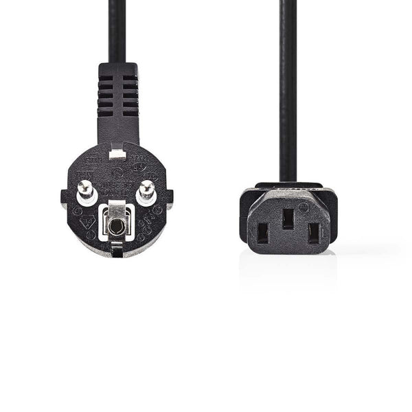 Nedis CEGP10015BK100 Voedingskabel 3x 1,5 Mm² Schuko Male Haaks - Iec-320-c13 10 M Zwart