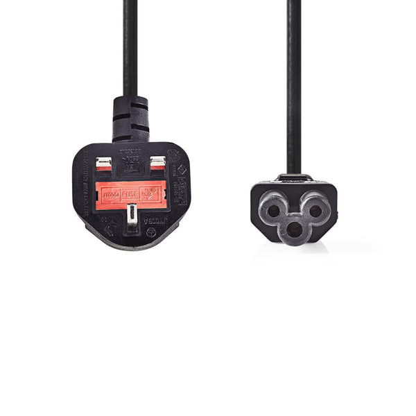 Nedis CEGP11120BK30 Voedingskabel Stekker Type G (vk) - Iec-320-c5 3,0 M Zwart
