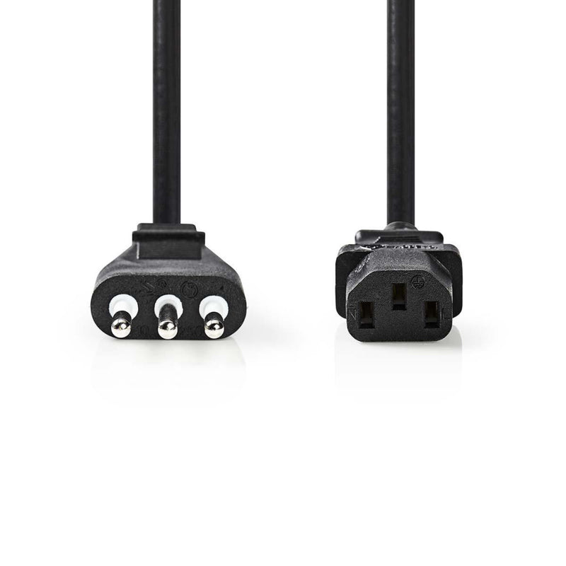 Nedis CEGP11300BK20 Voedingskabel Stekker Type L (it) - Iec-320-c13 2,0 M Zwart