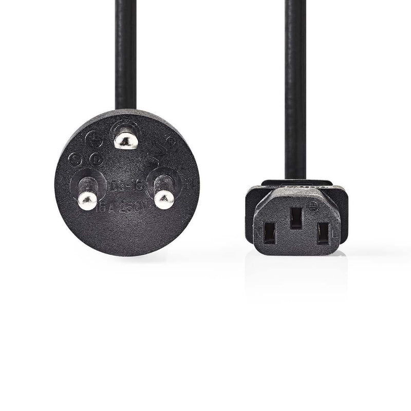 Nedis CEGP11400BK20 Voedingskabel Stekker Type K (dk) - Iec-320-c13 2,0 M Zwart