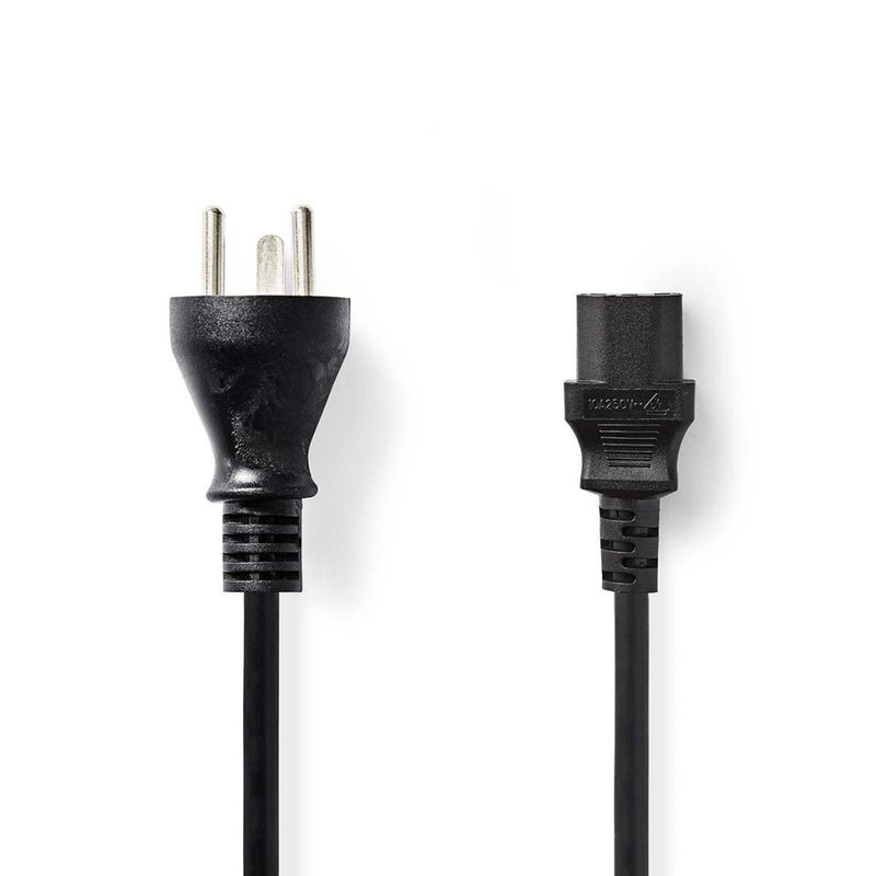 Nedis CEGP11400BK20 Voedingskabel Stekker Type K (dk) - Iec-320-c13 2,0 M Zwart
