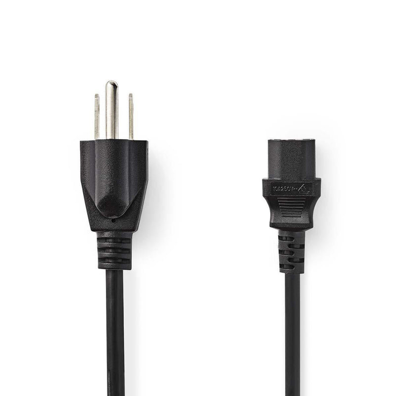 Nedis CEGP11500BK20 Voedingskabel Stekker Type B (usa) - Iec-320-c13 2,0 M Zwart