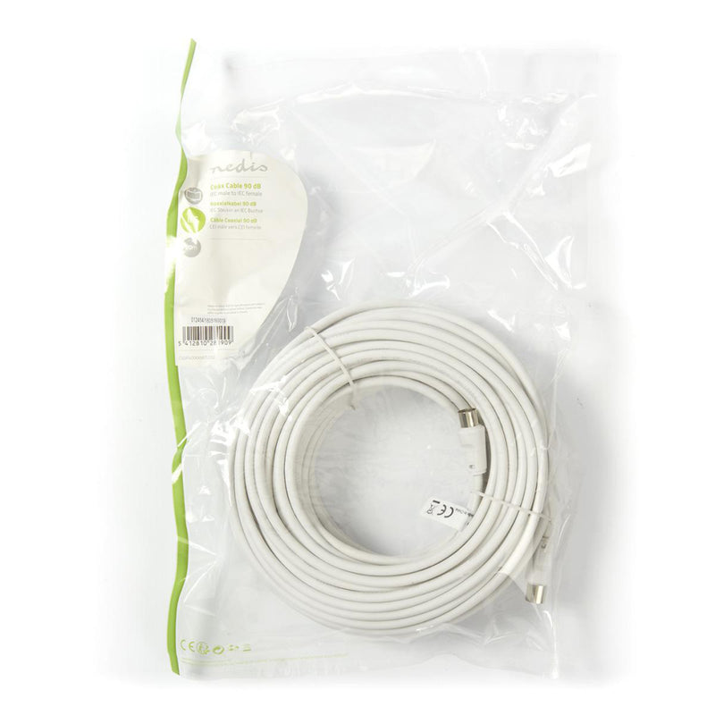 Nedis CSGP40000WT200 Coaxkabel 90 Db Iec (coax) Male - Iec (coax) Female 20 M Wit