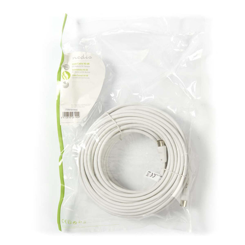 Nedis CSGP40000WT200 Coaxkabel 90 Db Iec (coax) Male - Iec (coax) Female 20 M Wit