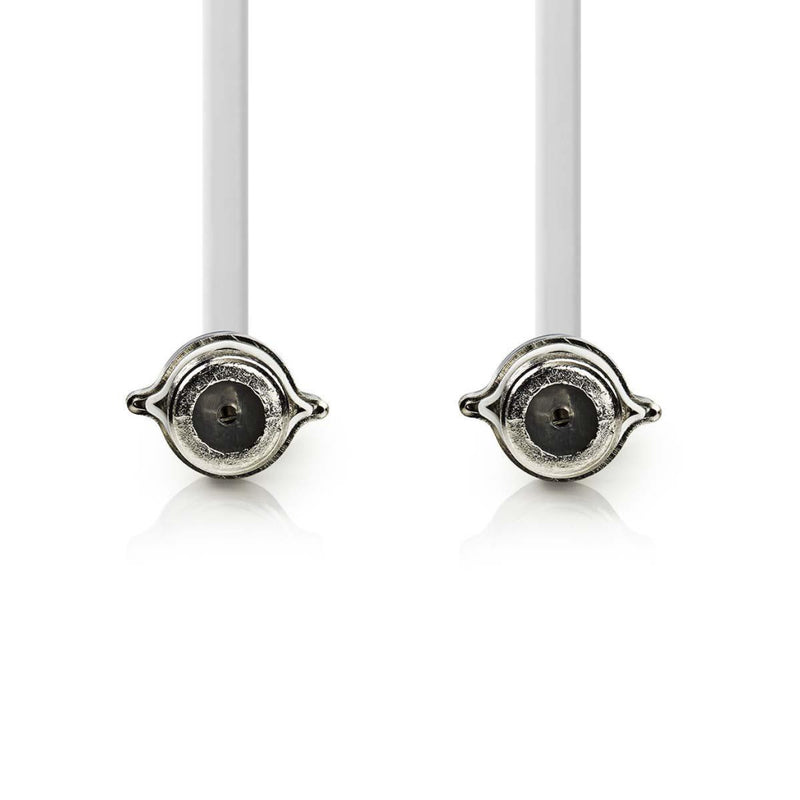Nedis CSGP41200WT02 Satelliet- En Antennekabel Raam F Female - F Female 0,2 M Wit