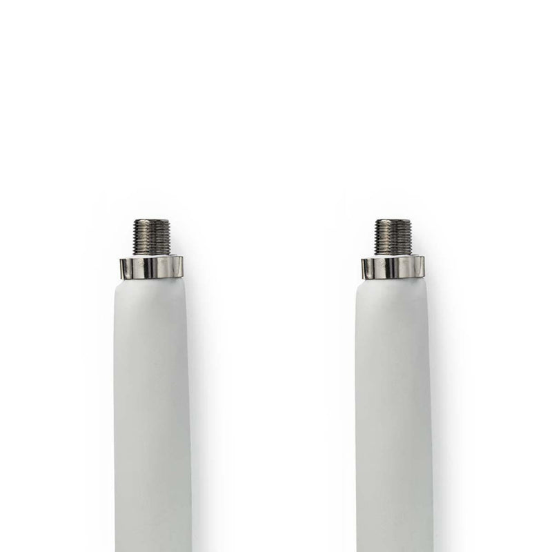 Nedis CSGP41200WT02 Satelliet- En Antennekabel Raam F Female - F Female 0,2 M Wit