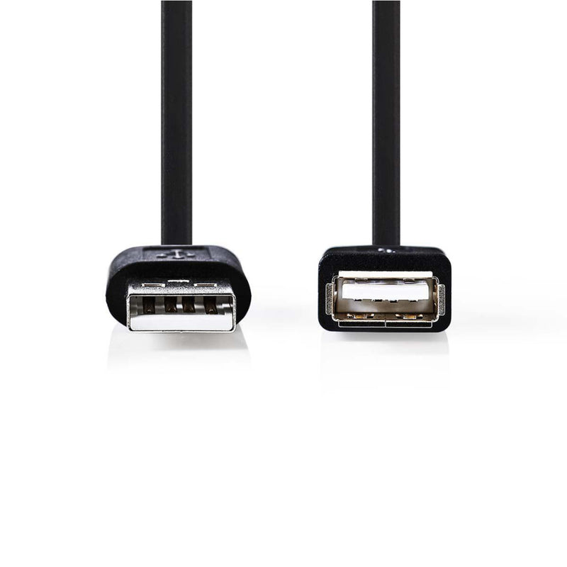 Nedis CCGP60010BK02 Usb 2.0-kabel A Male - A Female 0,2 M Zwart