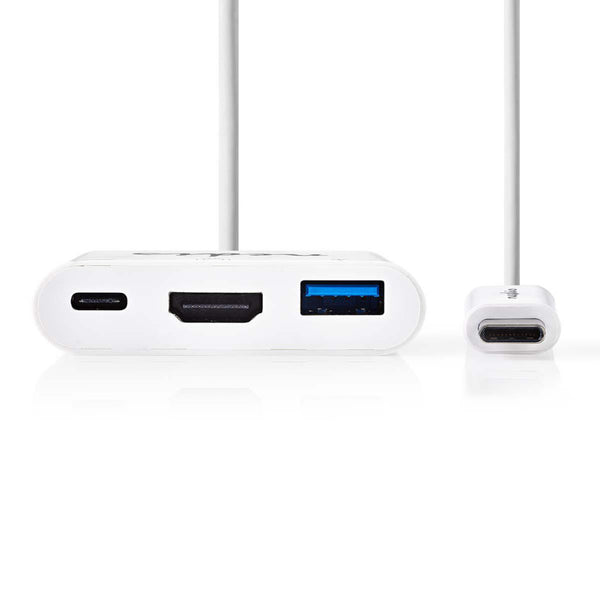 Nedis CCGP64765WT02 Usb-c?-adapterkabel Type-c? Male - Usb-a Female + Type-c Female + Hdmi?-uitgang