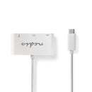 Nedis CCGP64760WT02 Usb-c?-adapterkabel Type-c? Male - Usb-a Female + Type-c Female + Vga Female 0,
