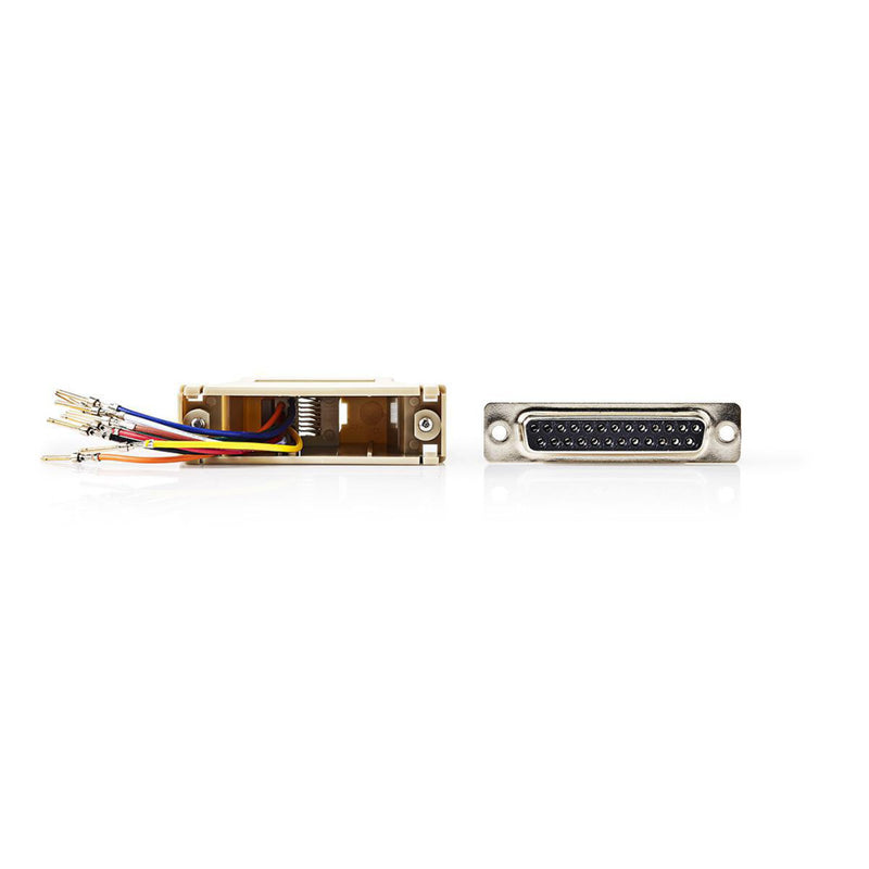 Nedis CCGP52822IV D-sub-adapter D-sub 25-pins Male - Rj45 (8p8c) Female Ivoor