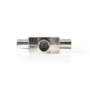 Nedis CSGP40950ME Coaxsplitter 2x Iec (coax) Male - Iec (coax) Female Metaal