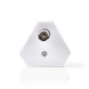 Nedis CSGP40953WT Coaxsplitter Iec (coax) Male - 2x Iec (coax) Female Wit