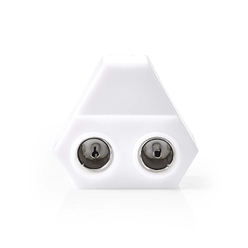 Nedis CSGP40953WT Coaxsplitter Iec (coax) Male - 2x Iec (coax) Female Wit