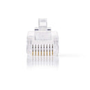Nedis CCGP89300TP Netwerkconnector Rj45 Male - Voor Solid Cat5 Utp-kabels 10 Stuks Transparant