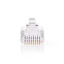 Nedis CCGP89304TP Netwerkconnector Rj45 Male - Voor Solid Cat6 Utp-kabels 10 Stuks Transparant