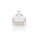 Nedis CCGP89304TP Netwerkconnector Rj45 Male - Voor Solid Cat6 Utp-kabels 10 Stuks Transparant