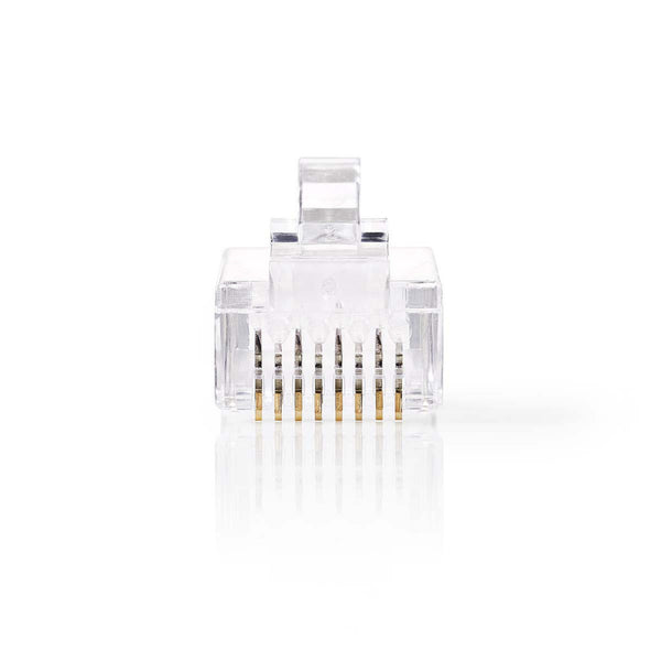 Nedis CCGP89305TP Netwerkconnector Rj45 Male - Voor Stranded Cat6 Utp-kabels 10 Stuks Transparant