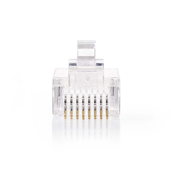 Nedis CCGP89330TP Gebruiksvriendelijke Netwerkconnector Rj45 Male - Voor Solid Cat5 Utp-kabels 10 S