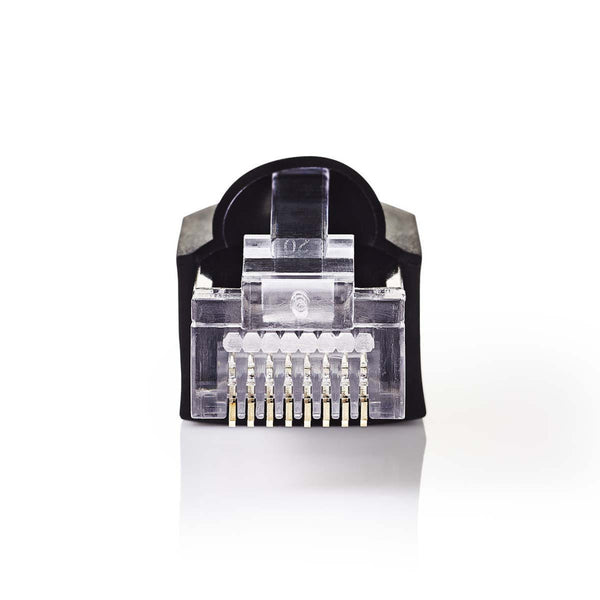 Nedis CCGP89350BK Netwerkconnector-set Rj45 Male + Trekontlasting - Voor Solid Cat5 Utp-kabels 10 S