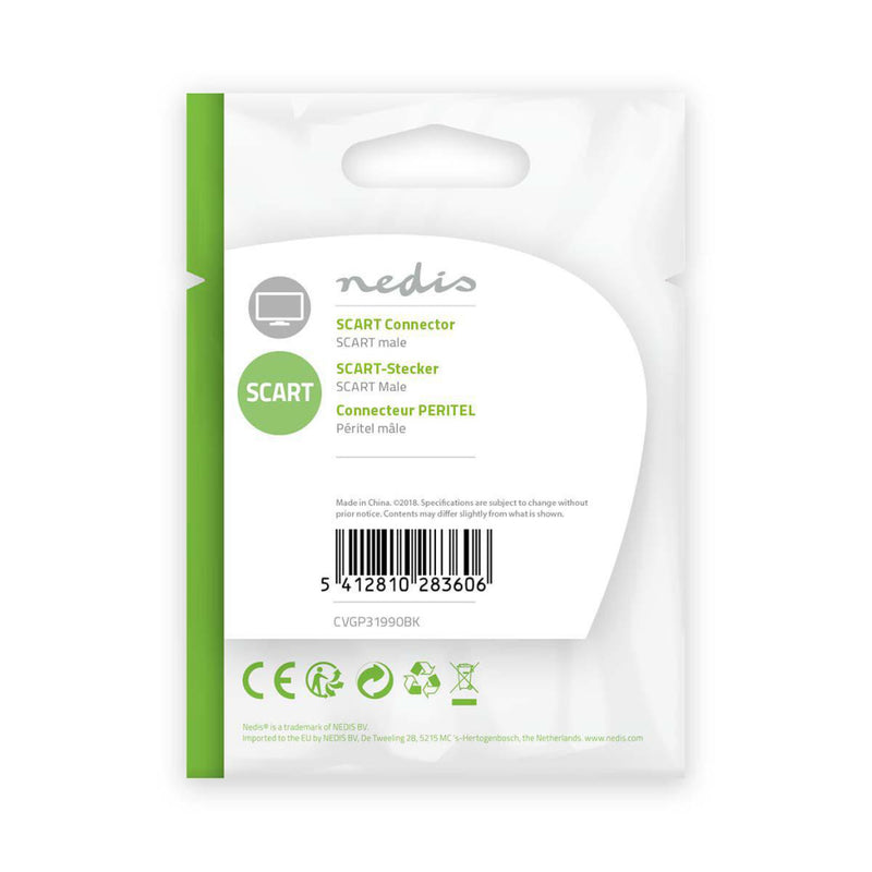 Nedis CVGP31990BK Scart-connector Male - Zwart