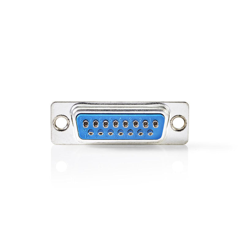 Nedis CCGP52803ME Bevestiging D-sub Behuizing D-sub 15-pins Male Metaal