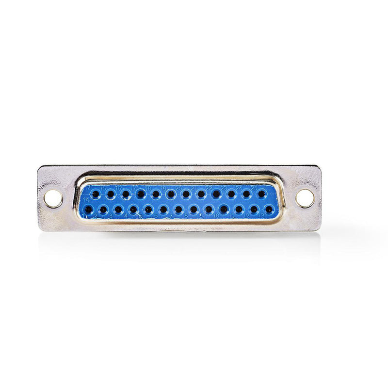 Nedis CCGP52806ME Bevestiging D-sub Behuizing D-sub 25-pins Female Metaal