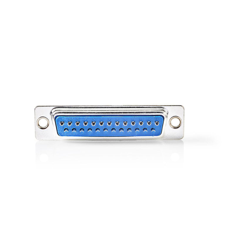 Nedis CCGP52806ME Bevestiging D-sub Behuizing D-sub 25-pins Female Metaal