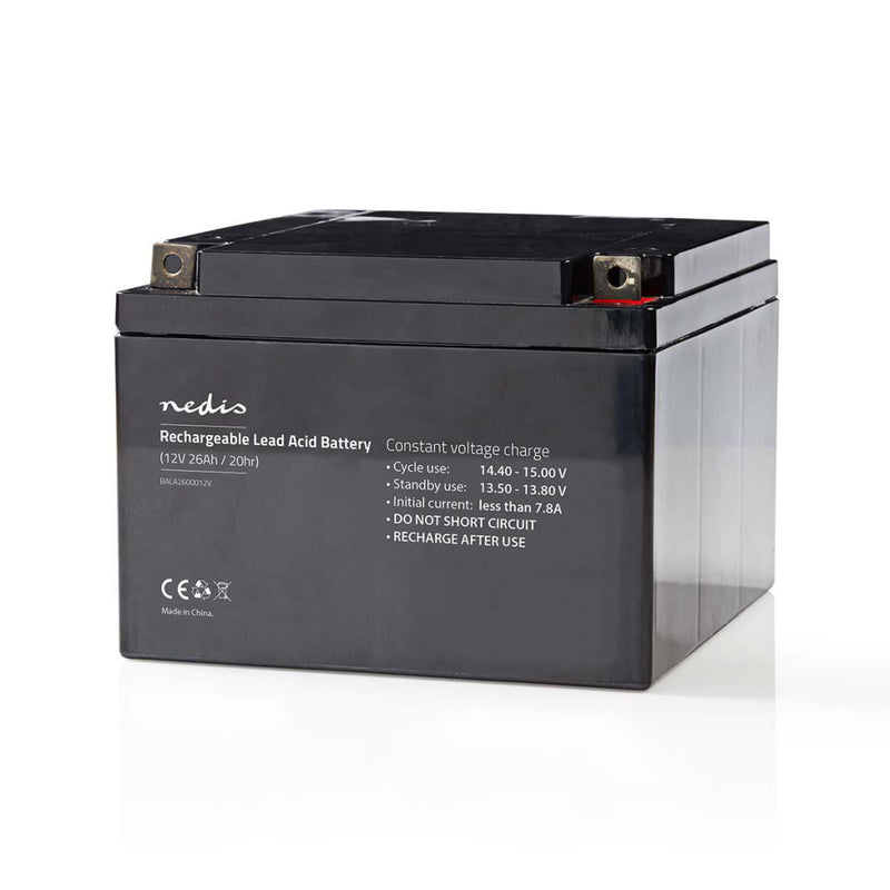 Nedis BALA2600012V Oplaadbare Loodzuuraccu 12v 26 000 Mah 167 X 177 X 126 Mm