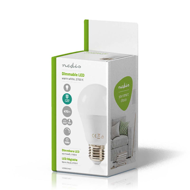 Nedis LEDBDE27A601 Dimbare Led-lamp E27 A60 5,5 W 470 Lm