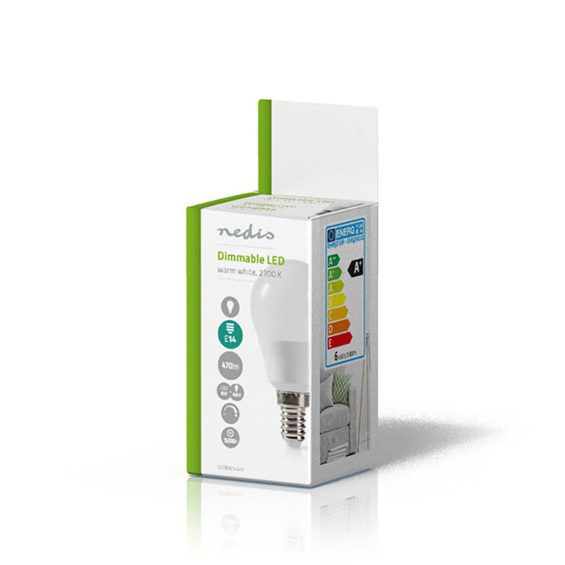 Nedis LEDBDE14G45 Dimbare Led-lamp E14 G45 6 W 470 Lm