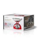 Nedis KASC110RD Retro Keukenweegschaal Analoog Metaal Rood