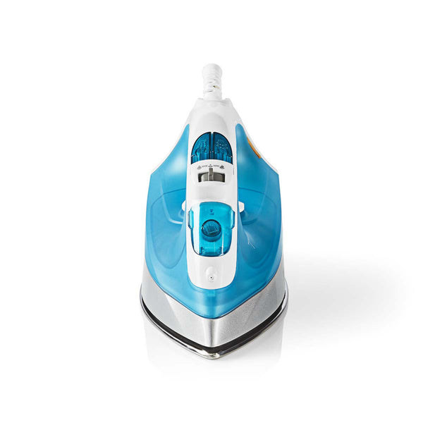 Nedis IRON112TQ Stoomstrijkijzer 1200 W Stoomstoot Rvs Zool Blauw