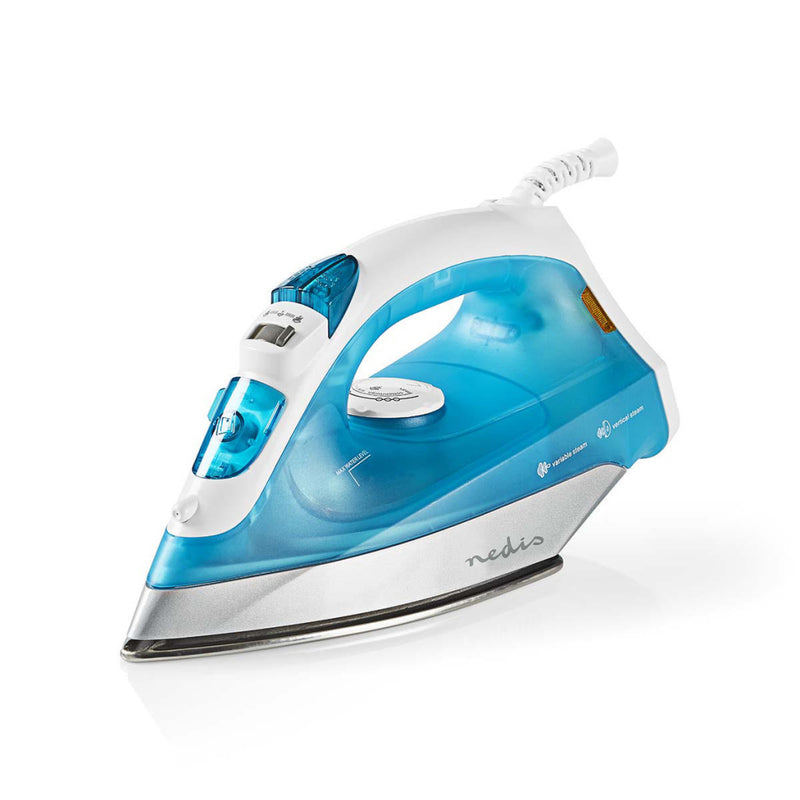 Nedis IRON112TQ Stoomstrijkijzer 1200 W Stoomstoot Rvs Zool Blauw