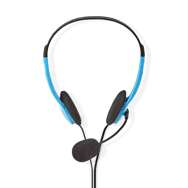 Nedis CHST100BU Pc-headset On-ear 2x 3,5 Mm Connectoren 2,0 M Blauw