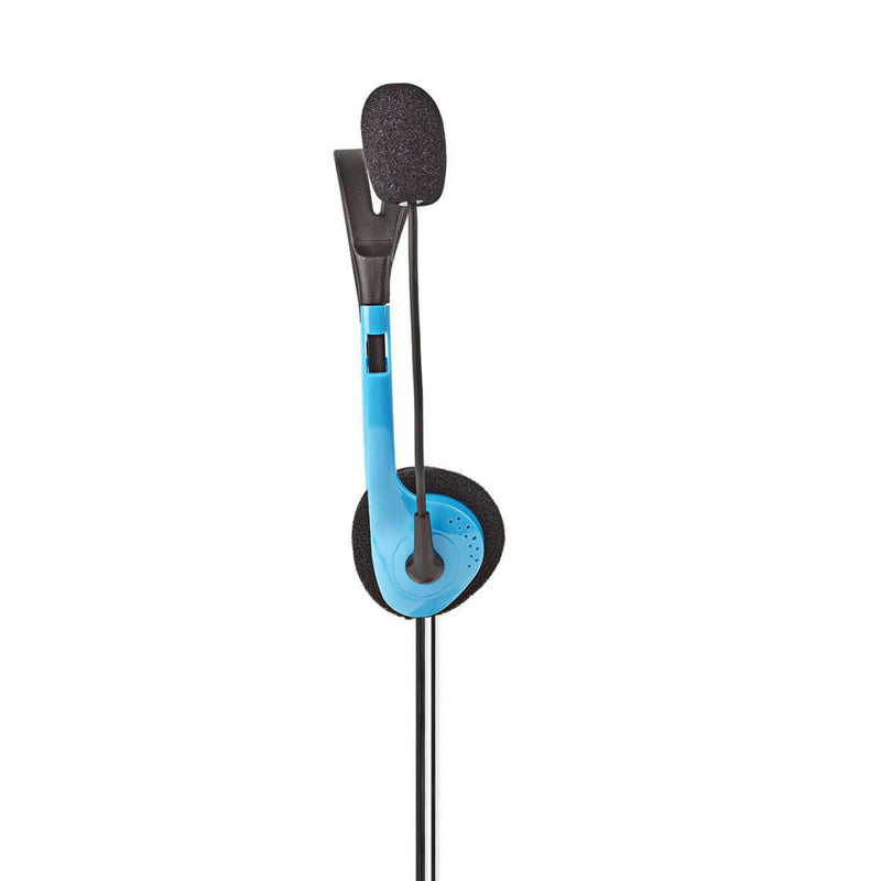 Nedis CHST100BU Pc-headset On-ear 2x 3,5 Mm Connectoren 2,0 M Blauw